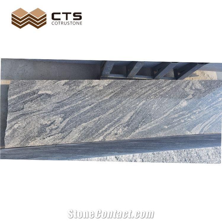 Grey Silver China Juparana Granite Tiles Nice Pattern